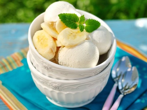 Диетическое мороженое с бананами